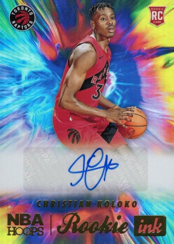 Christian Koloko 2022 Hoops #RI-CKL Rookie Ink - Hyper Gold Rookie RAW