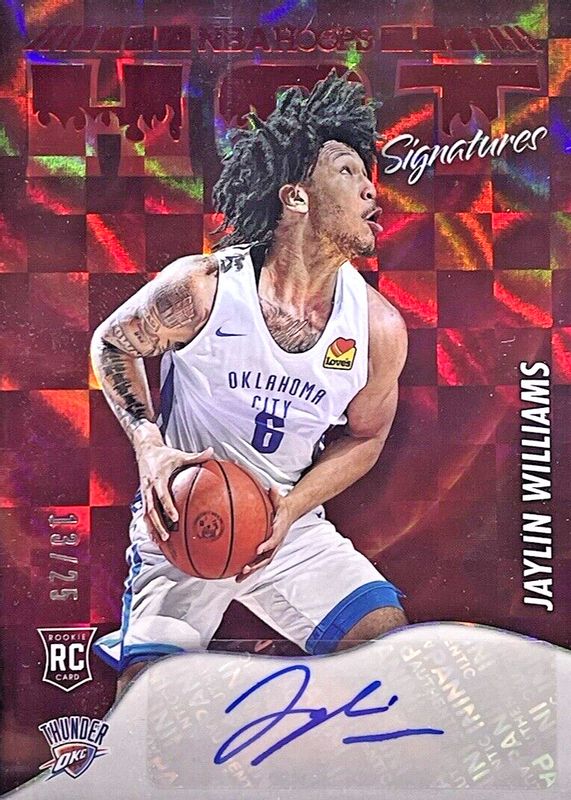 Jaylin Williams 2022 Hoops #HSR-JYW Hot Signatures Rookies - Red /25 PSA 10