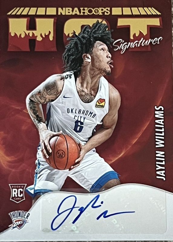 Jaylin Williams 2022 Hoops #HSR-JYW Hot Signatures Rookies Rookie SGC 10