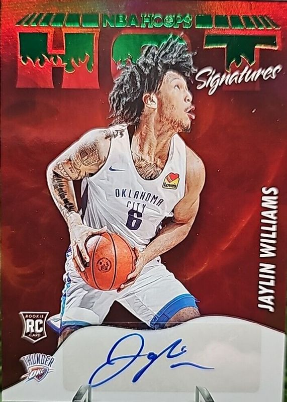 Jaylin Williams 2022 Hoops #HSR-JYW Hot Signatures Rookies - Green SGC 10