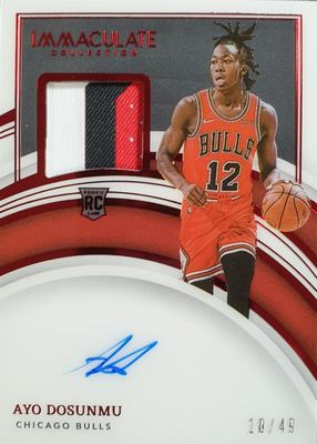 2021 Immaculate #117 Rookie Patch Auto - Red /49