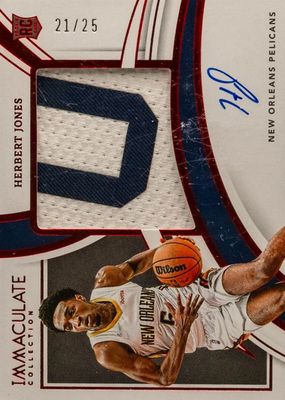 2021 Immaculate #PPA-HBJ Premium Patch Autographs - Red (/25)