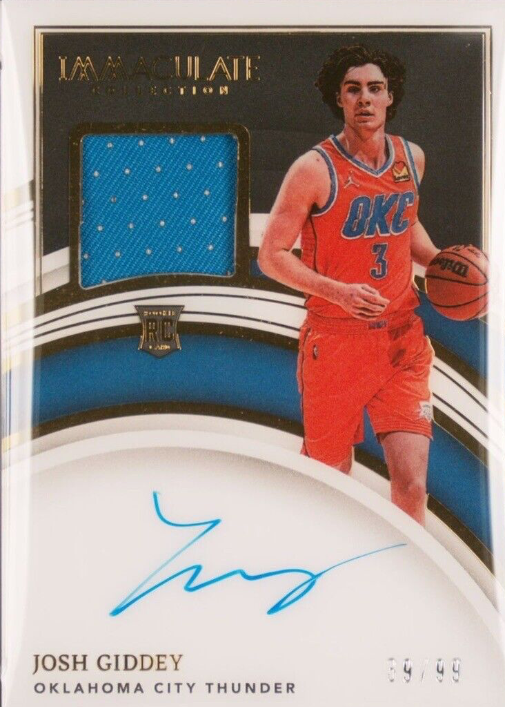 Josh Giddey 2021 Immaculate #107 Rookie Patch Auto /99 Price