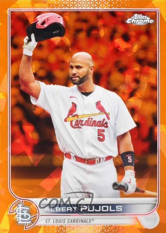 Albert Pujols 2022 Topps Chrome Update Sapphire Edition #US300 Orange /25 RAW