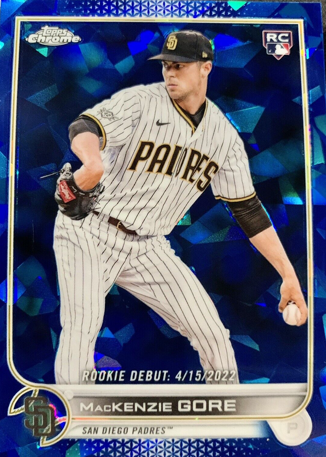 MacKenzie Gore 2022 Topps Chrome Update Sapphire Edition