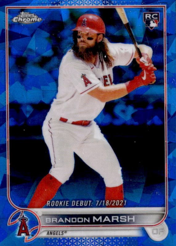 Brandon Marsh 2022 Topps Chrome Update Sapphire Edition #US35 Rookie Debut RAW