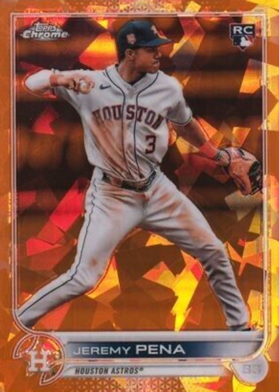 Jeremy Pena 2022 Topps Chrome Update Sapphire Edition #US253 Orange /25 Rookie RAW