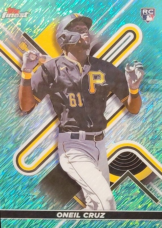 Oneil Cruz 2022 Topps Finest #16 Aqua Shimmer Refractor /175 Rookie SGC 10