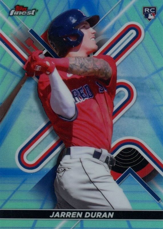 Jarren Duran 2022 Topps Finest #10 Blue/Aqua Vapor Refractor /250 Rookie RAW