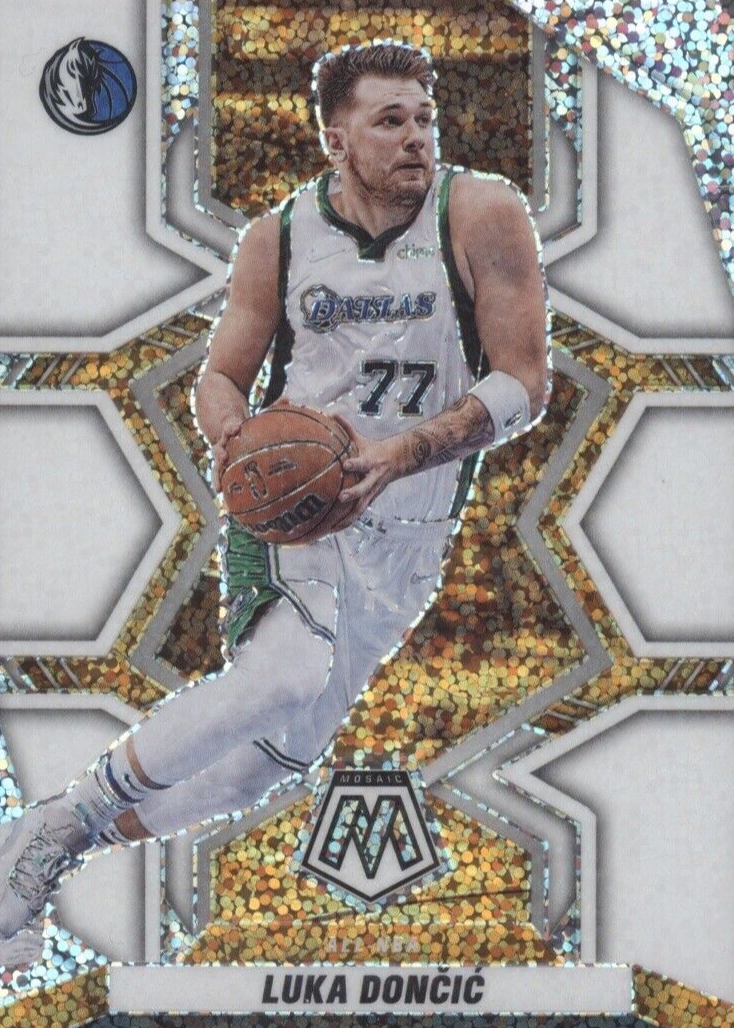 Luka Doncic 2021 Mosaic #282 All-NBA - White Sparkle /(SSP) PSA 