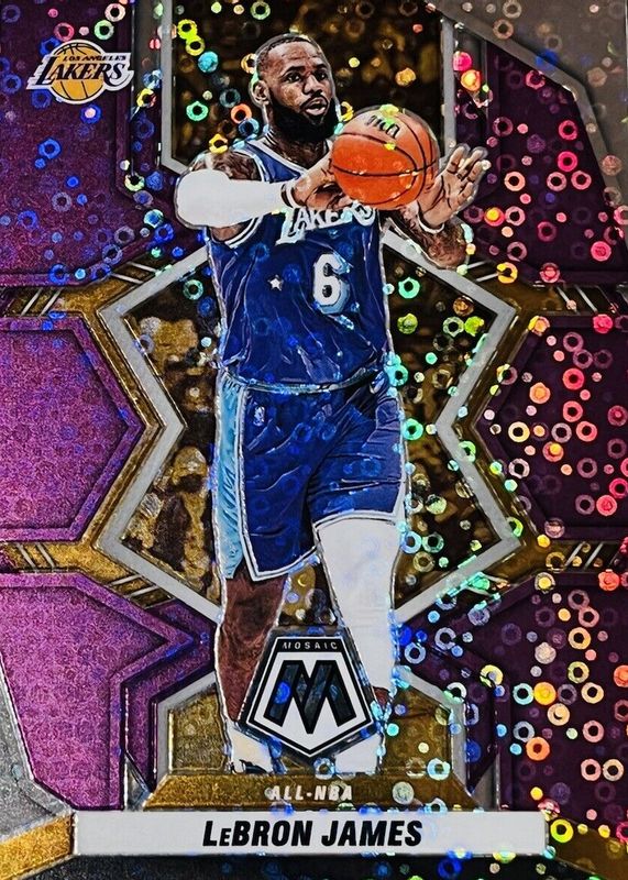 LeBron James 2021 Mosaic #286 All-NBA - Fast Break Purple /50 RAW