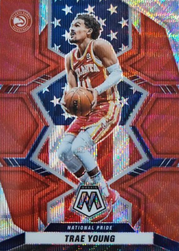 Trae Young 2021 Mosaic National Pride Red Wave 250 Price Guide