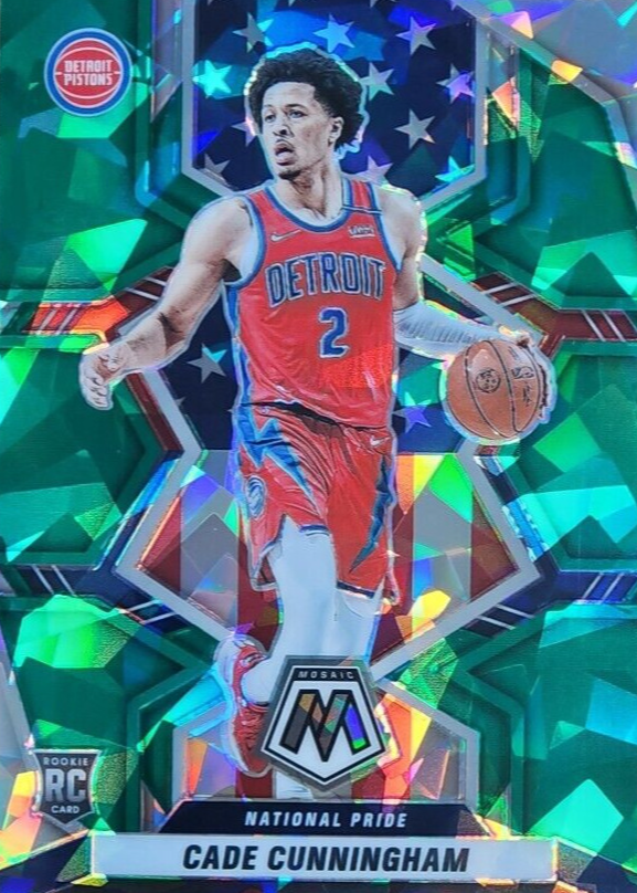Cade Cunningham 2021 Mosaic #260 National Pride - Green Ice Price