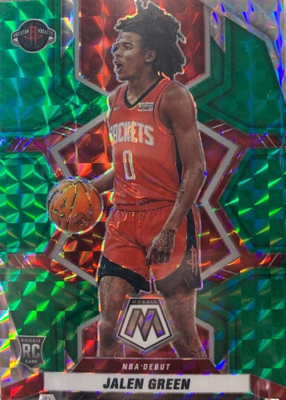 Jalen Green 2021 Mosaic #262 NBA Debut - Green Rookie SGC 9