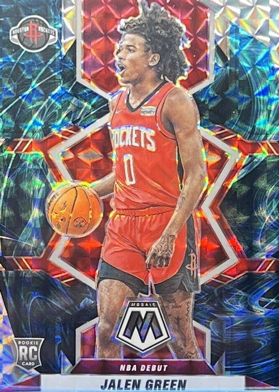 Jalen Green 2021 Mosaic #262 NBA Debut - Genesis /(SSP) Rookie RAW