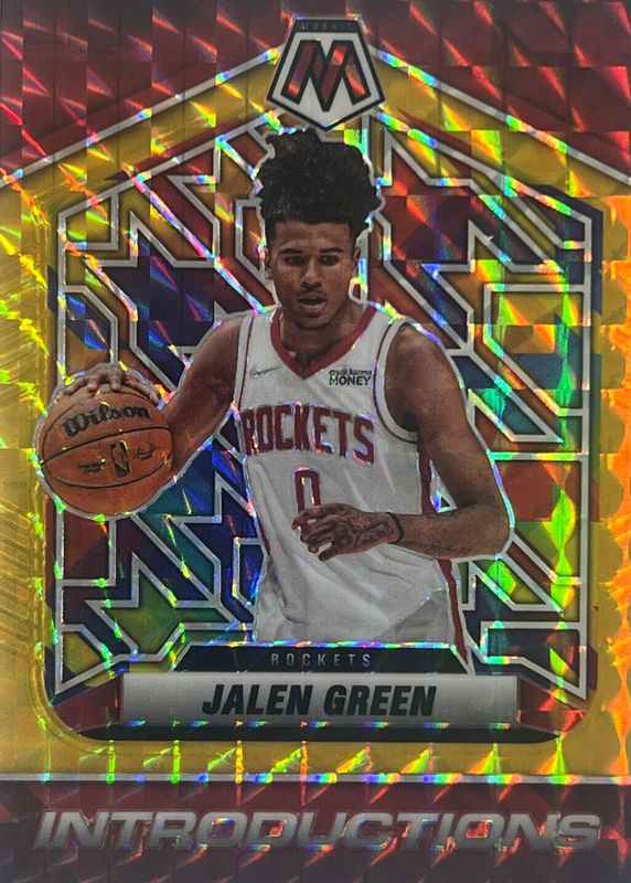 Jalen Green 2021 Mosaic #1 Introductions - Gold /10 Rookie SGC 9