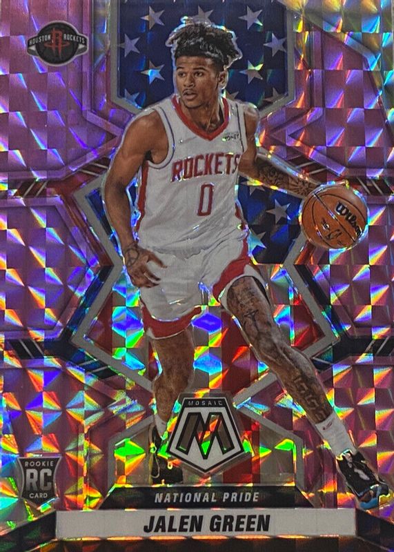 Jalen Green 2021 Mosaic #259 National Pride - Purple /49 Rookie BGS 10 PRISTINE