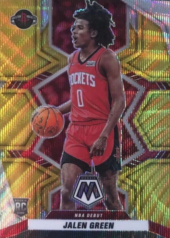 Jalen Green 2021 Mosaic #262 NBA Debut - Gold Wave Rookie SGC 10