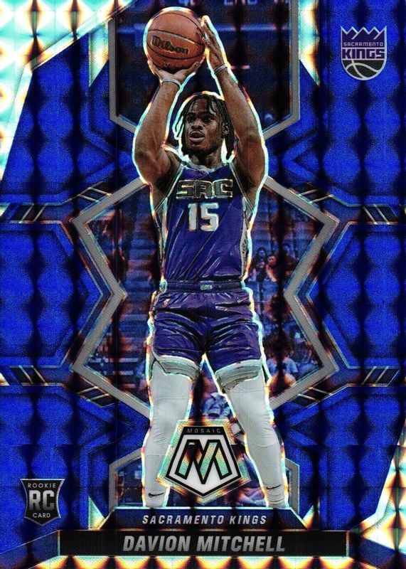 Davion Mitchell 2021 Mosaic #208 Blue /99 Rookie PSA 10