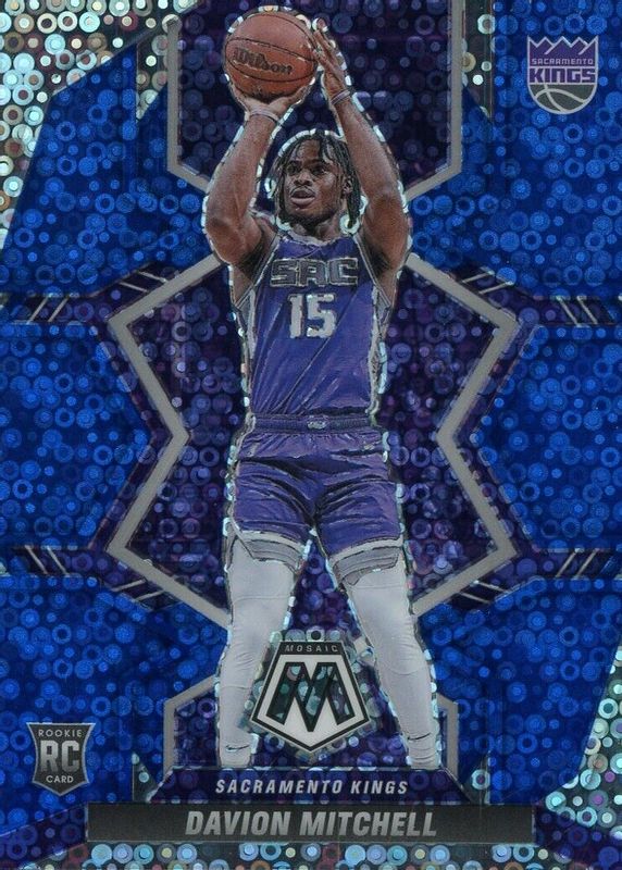 Davion Mitchell 2021 Mosaic #208 Fast Break Blue /85 Rookie PSA 10