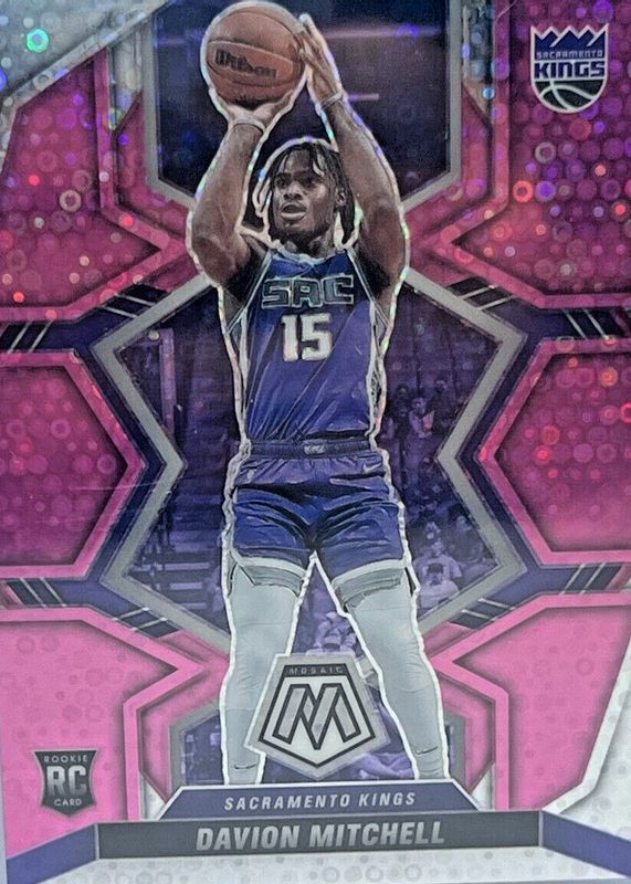 Davion Mitchell 2021 Mosaic #208 Fast Break Pink /20 Rookie PSA 10