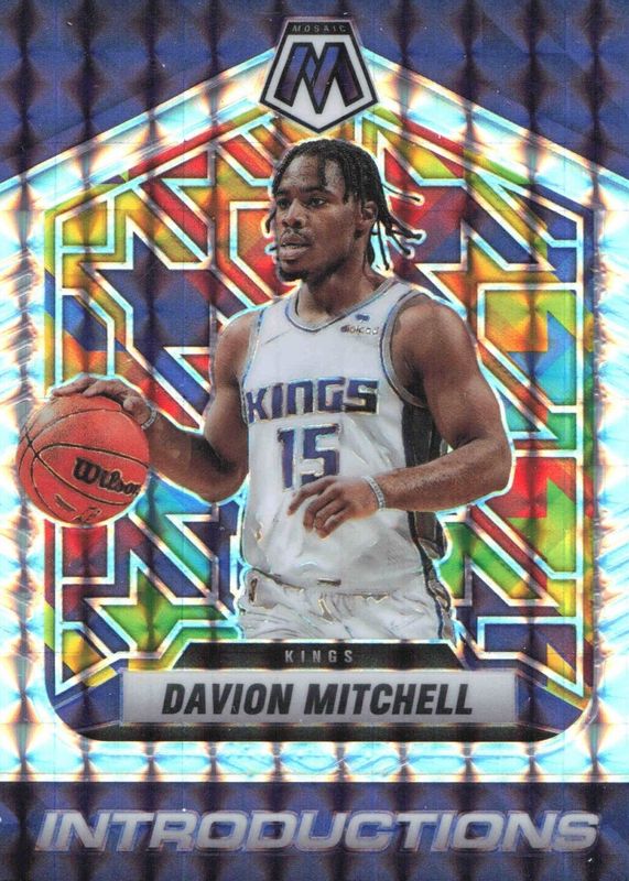 Davion Mitchell 2021 Mosaic #9 Introductions - Silver Mosaic Rookie PSA 10