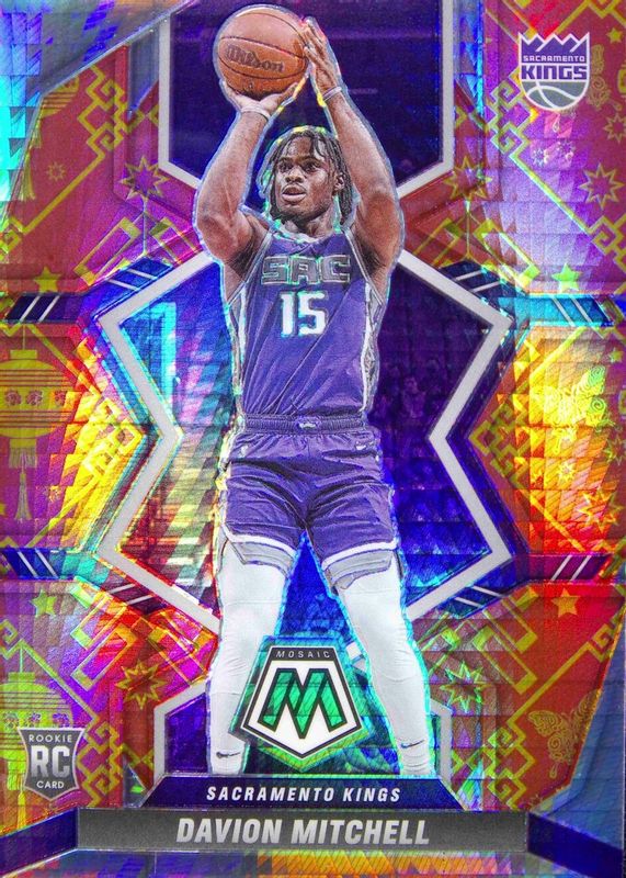 Davion Mitchell 2021 Mosaic #208 Lucky Envelopes /8 Rookie RAW