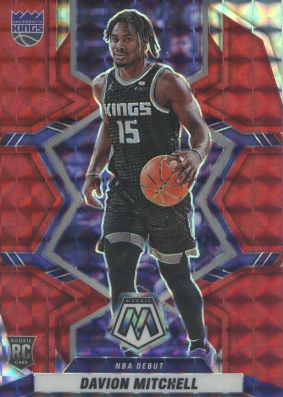 Davion Mitchell 2021 Mosaic #269 NBA Debut - Red Rookie PSA 10