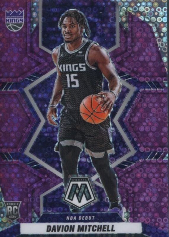 Davion Mitchell 2021 Mosaic #269 NBA Debut - Fast Break Purple /50 Rookie BGS 9.5