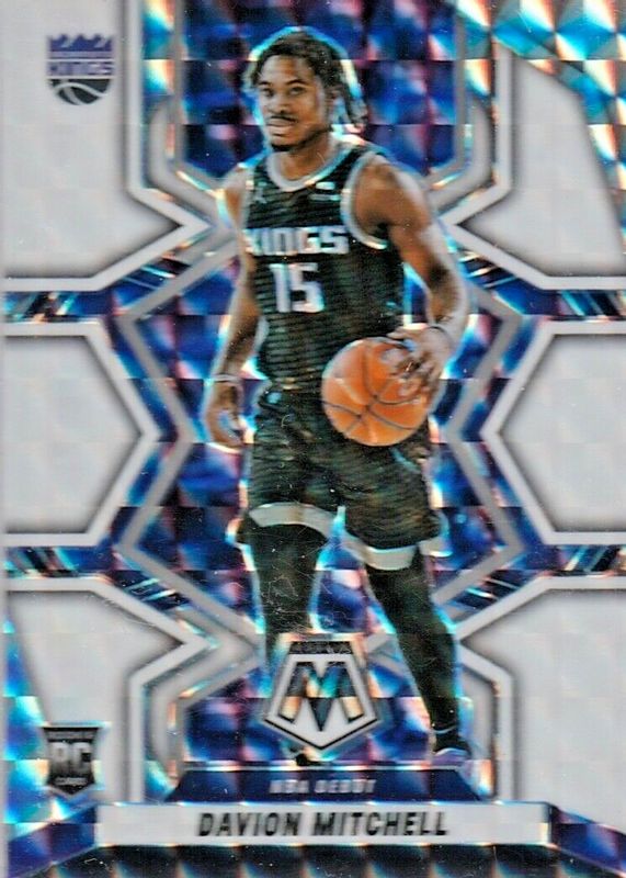 Davion Mitchell 2021 Mosaic #269 NBA Debut - White /25 Rookie RAW