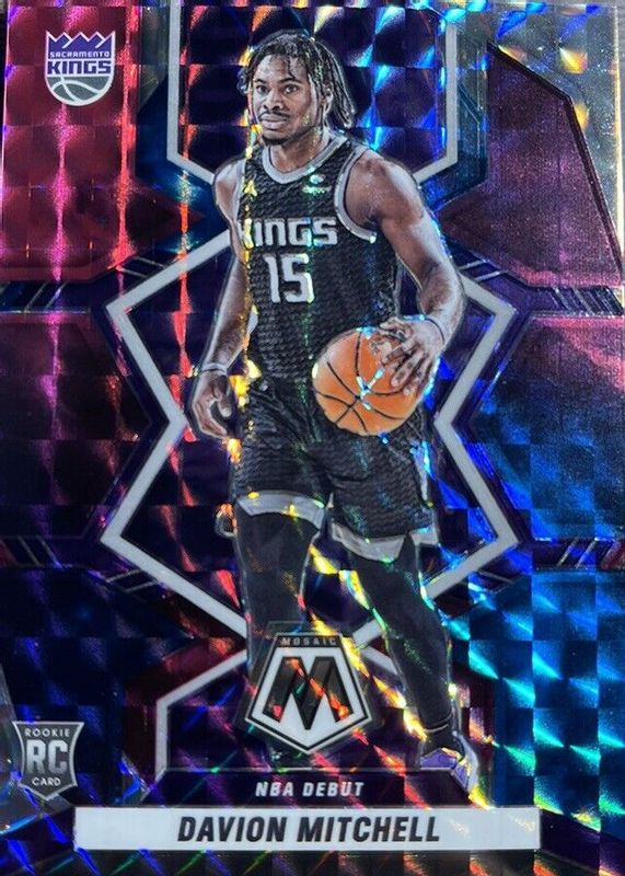 Davion Mitchell 2021 Mosaic #269 NBA Debut - Choice Nebula /1 Rookie PSA 10