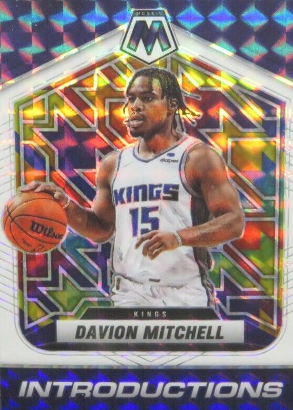 Davion Mitchell 2021 Mosaic #9 Introductions - White /25 Rookie SGC 9.5