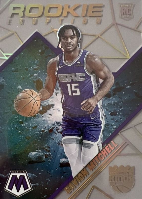 Davion Mitchell 2021 Mosaic #9 Rookie Eruption /(SSP) RAW