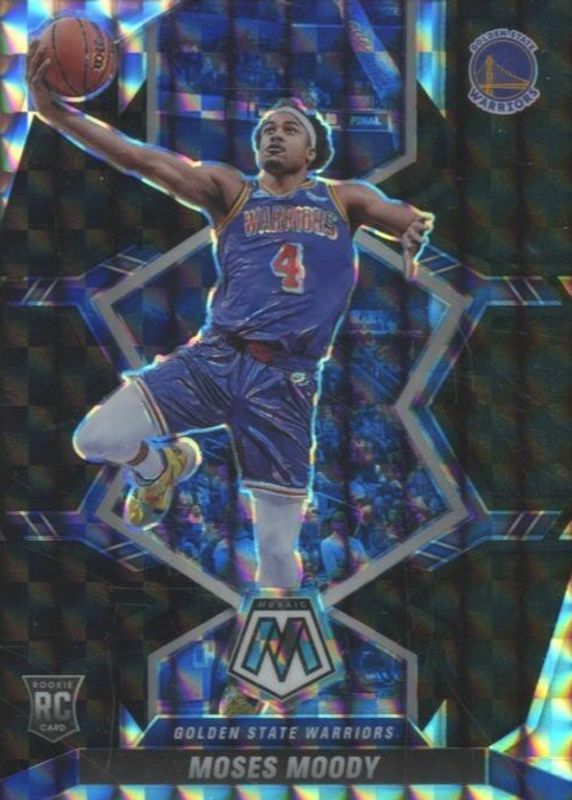 Moses Moody 2021 Mosaic #211 Black /1 Rookie PSA 10