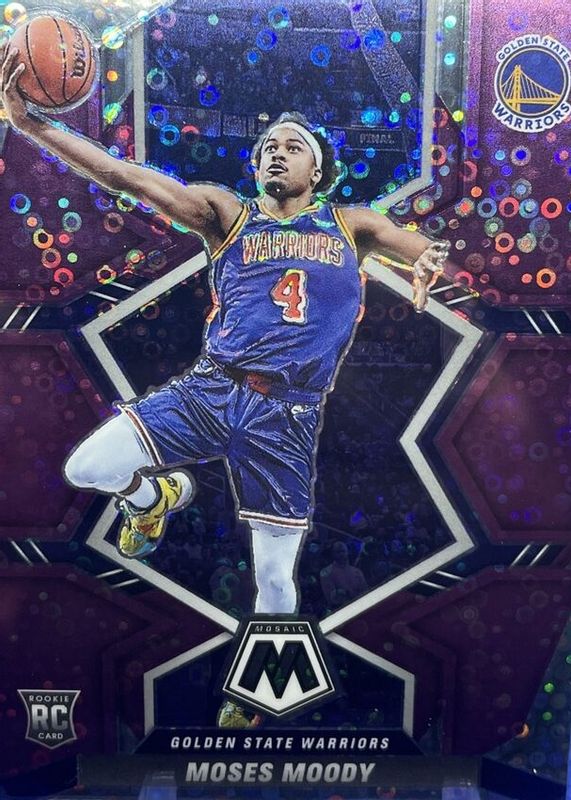 Moses Moody 2021 Mosaic #211 Fast Break Purple /50 Rookie SGC 10