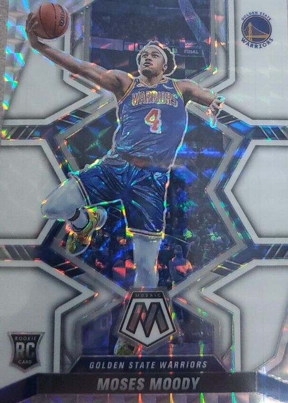 Moses Moody 2021 Mosaic #211 White /25 Rookie RAW