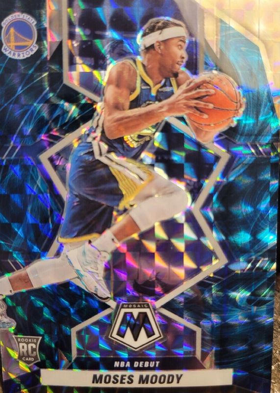 Moses Moody 2021 Mosaic #277 NBA Debut - Genesis /(SSP) Rookie SGC 10