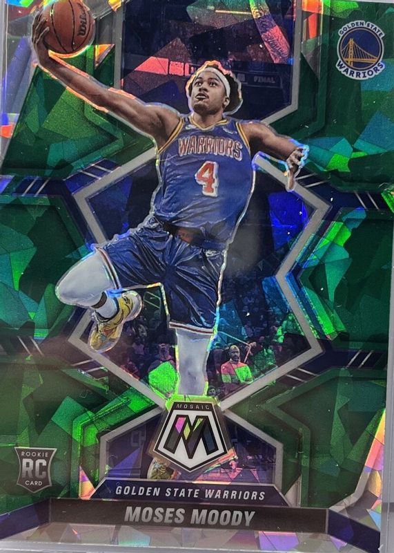 Moses Moody 2021 Mosaic #211 Green Ice Rookie RAW