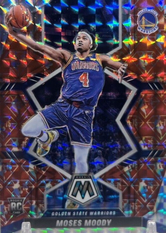 Moses Moody 2021 Mosaic #211 NBA 75th Anniversary Rookie BGS 9.5