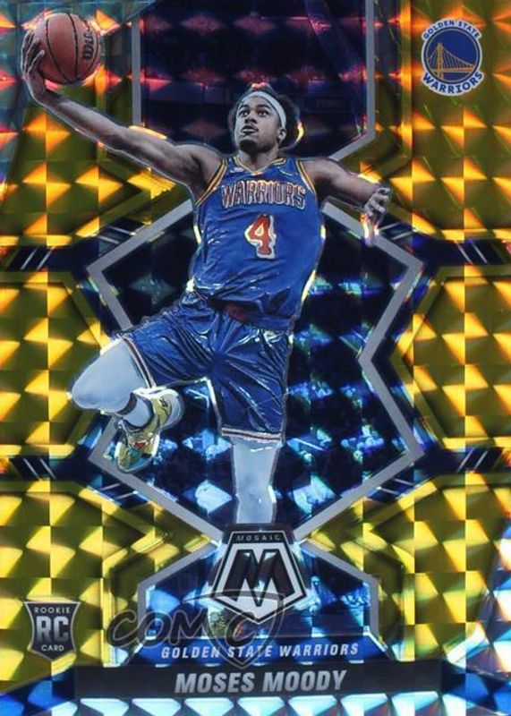 Moses Moody 2021 Mosaic #211 Gold /10 Rookie RAW