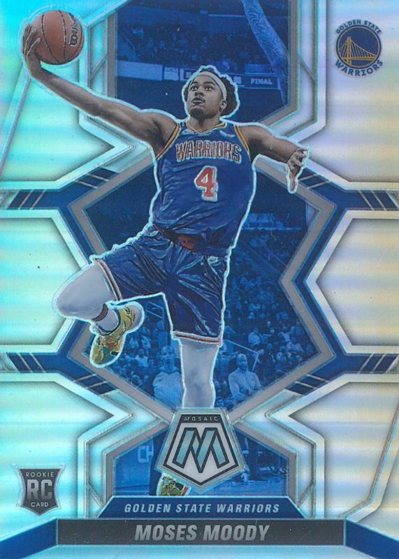 Moses Moody 2021 Mosaic #211 Silver Rookie RAW