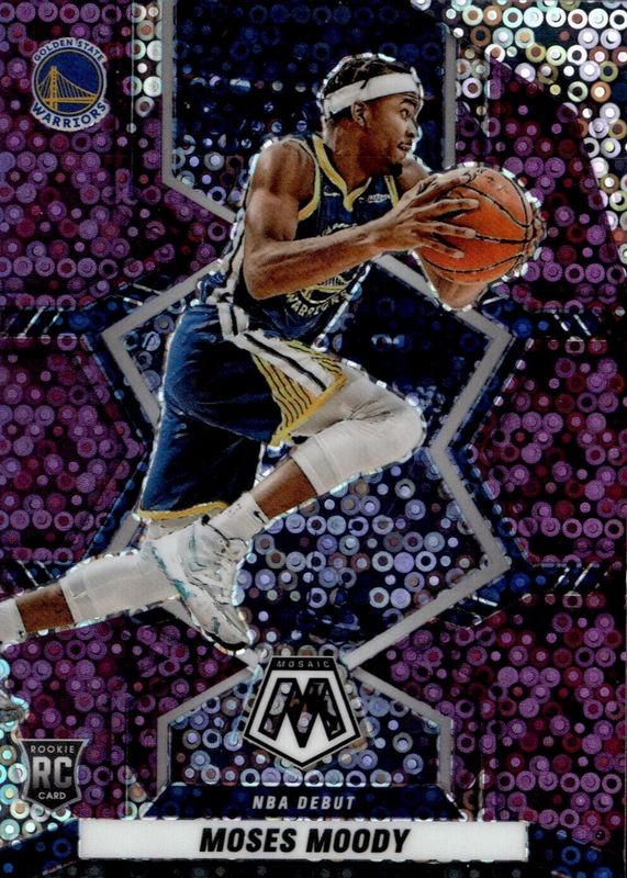 Moses Moody 2021 Mosaic #277 NBA Debut - Fast Break Purple /50 Rookie BGS 9.5