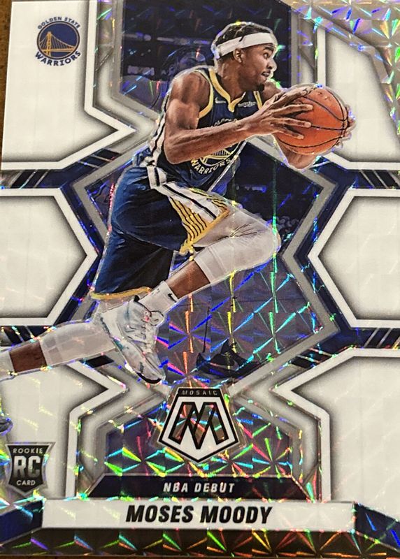 Moses Moody 2021 Mosaic #277 NBA Debut - White /25 Rookie SGC 10