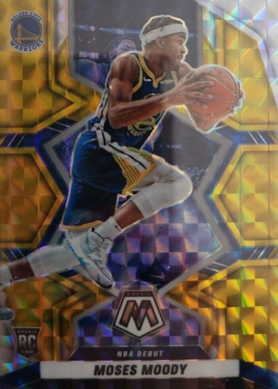 Moses Moody 2021 Mosaic #277 NBA Debut - Gold /10 Rookie SGC 10