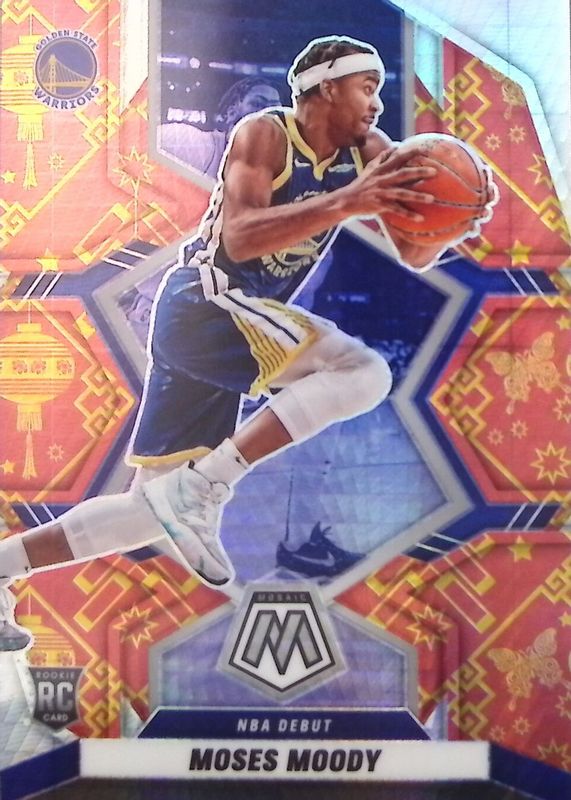 Moses Moody 2021 Mosaic #277 NBA Debut - Lucky Envelopes /8 Rookie RAW