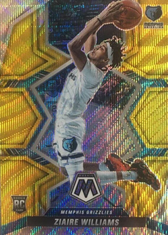 Ziaire Williams 2021 Mosaic #216 Gold Wave Rookie BGS 9.5