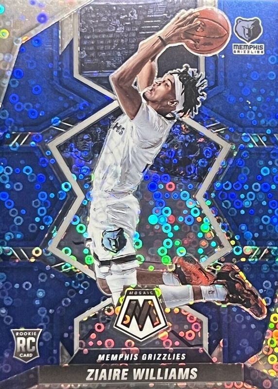 Ziaire Williams 2021 Mosaic #216 Fast Break Blue /85 Rookie RAW