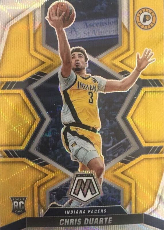 Chris Duarte 2021 Mosaic #217 Gold Wave Rookie PSA 10