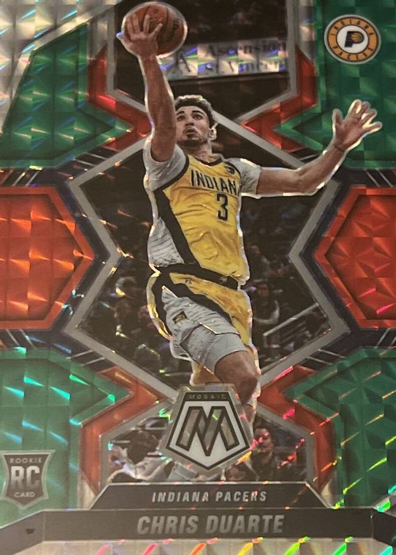 Chris Duarte 2021 Mosaic #217 Choice Red & Green Rookie SGC 10