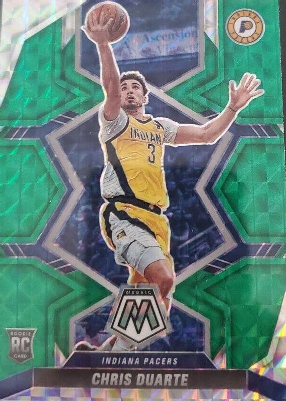 Chris Duarte 2021 Mosaic #217 Green Rookie SGC 9.5